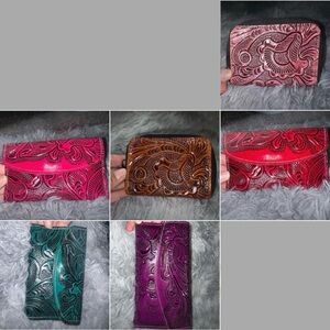 Handmade Western Leather Wallet Bundle